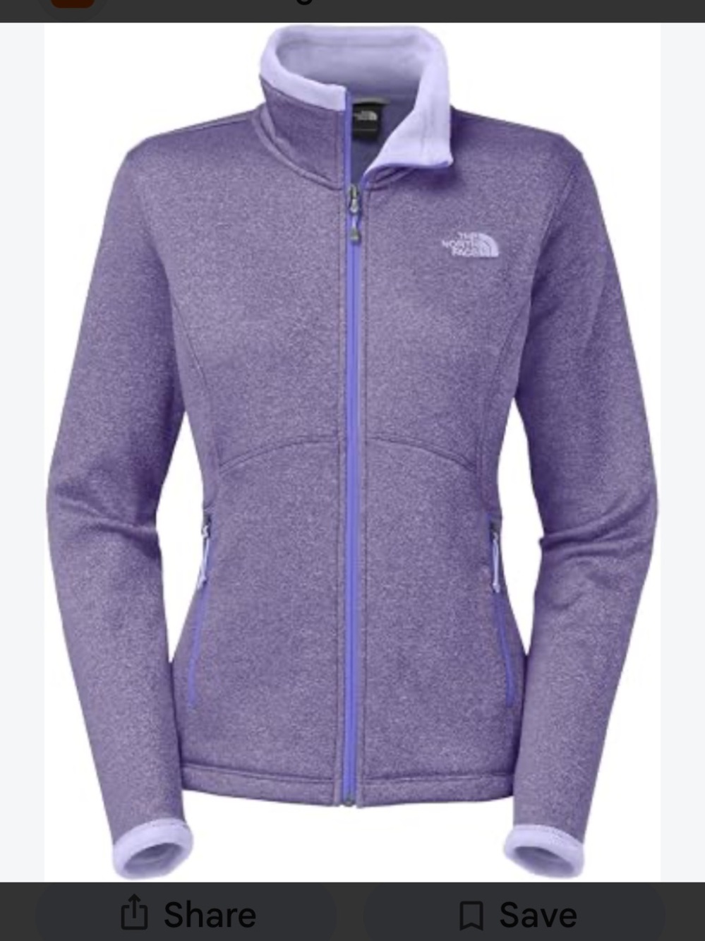 The North Face Women's Heathered Lavender Full-Zip Fleece Jacket